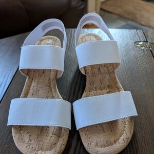 Tommy Bahama White Sandals with Cork Sole